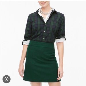 NWT J.Crew Wool Green Winter Skirt